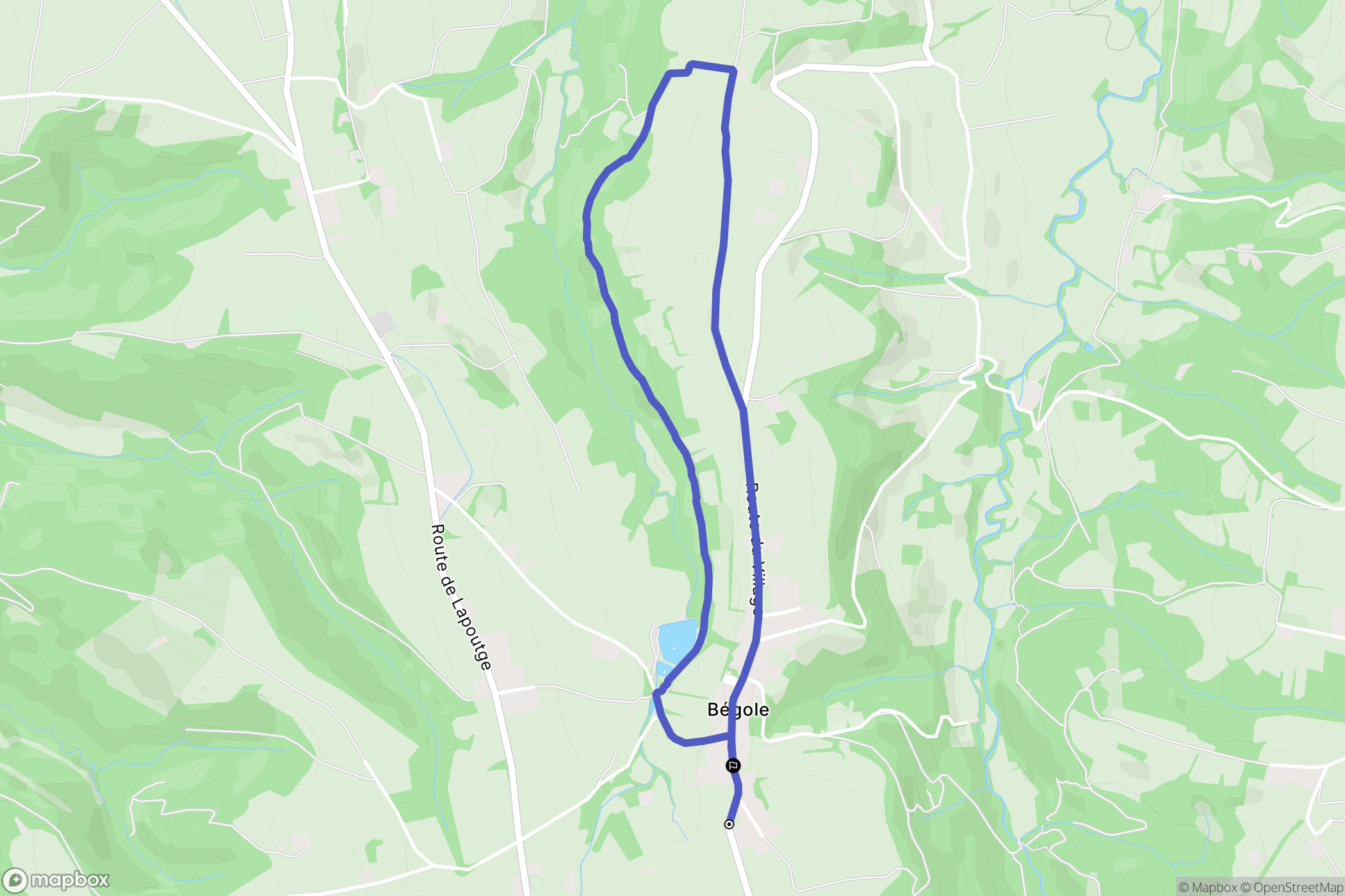 Bégole : carte du parcours de randonnée - France