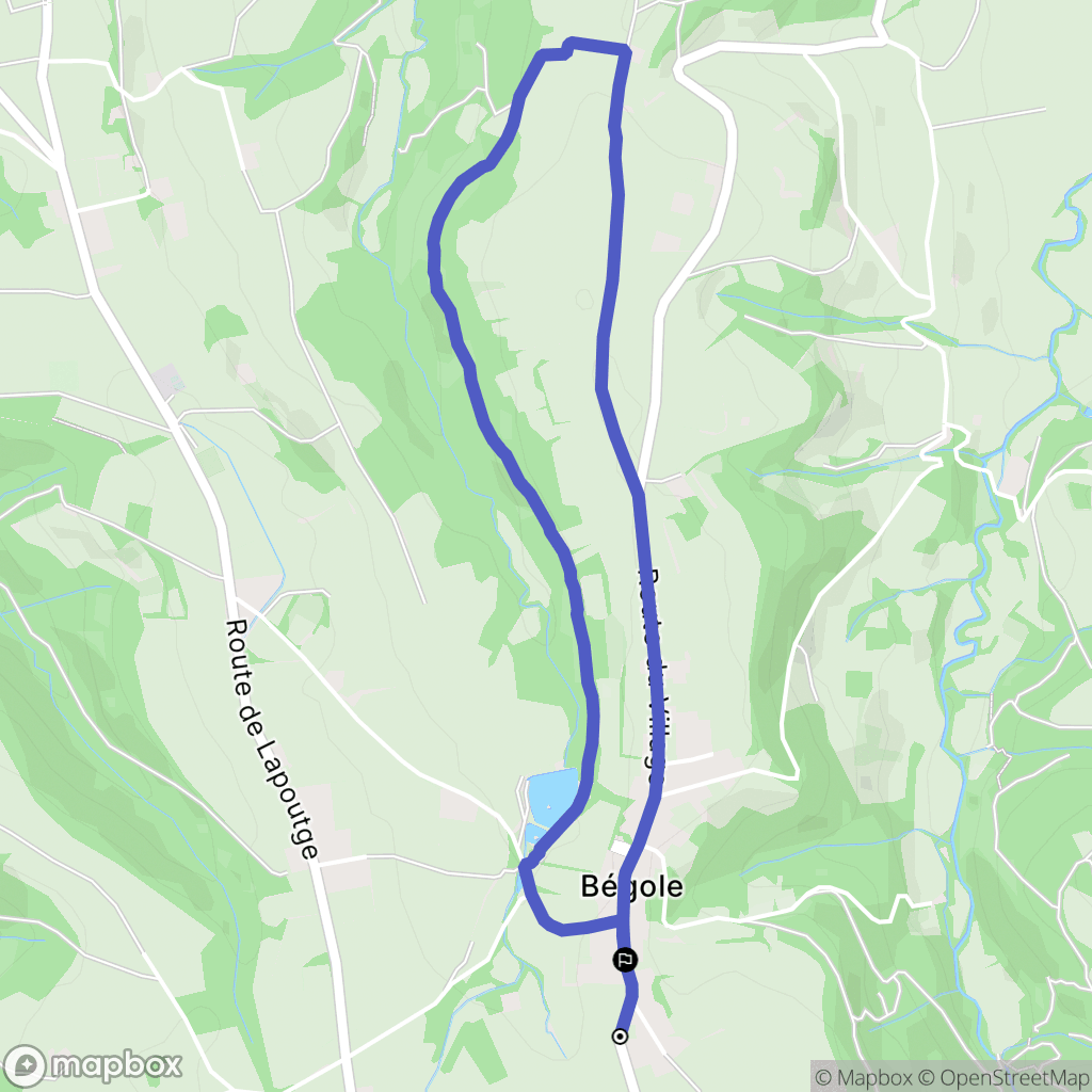 Bégole : carte du parcours de randonnée - France