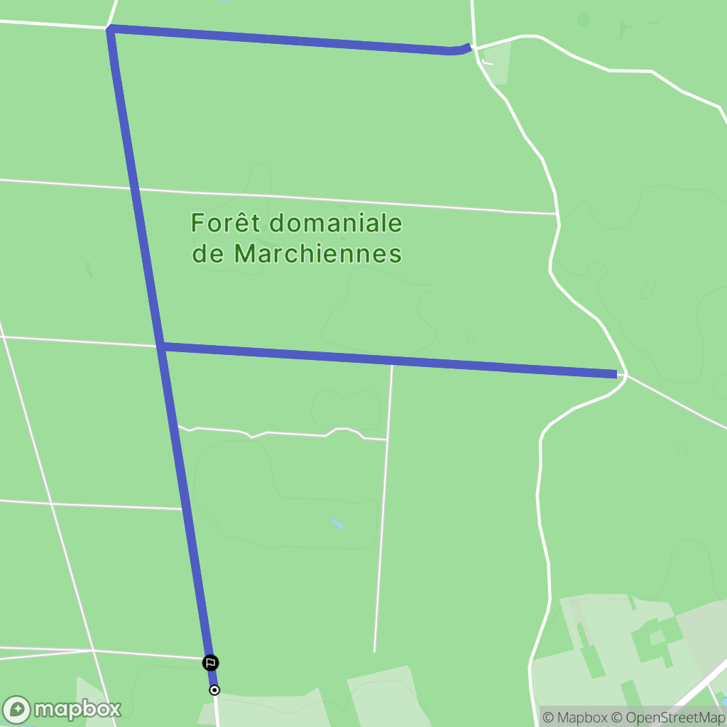 Marchiennes : carte du parcours de randonnée - France