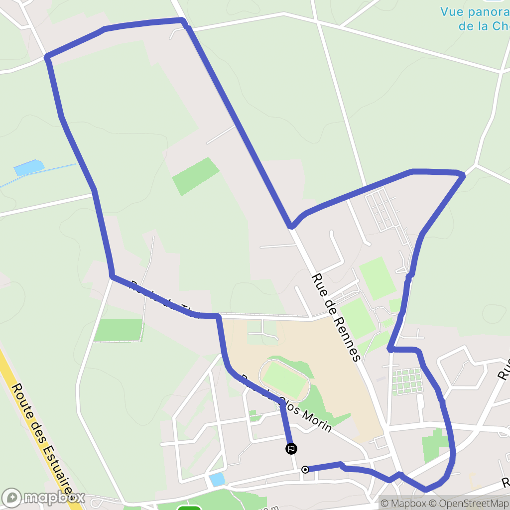 Derval : carte du parcours de randonnée - France