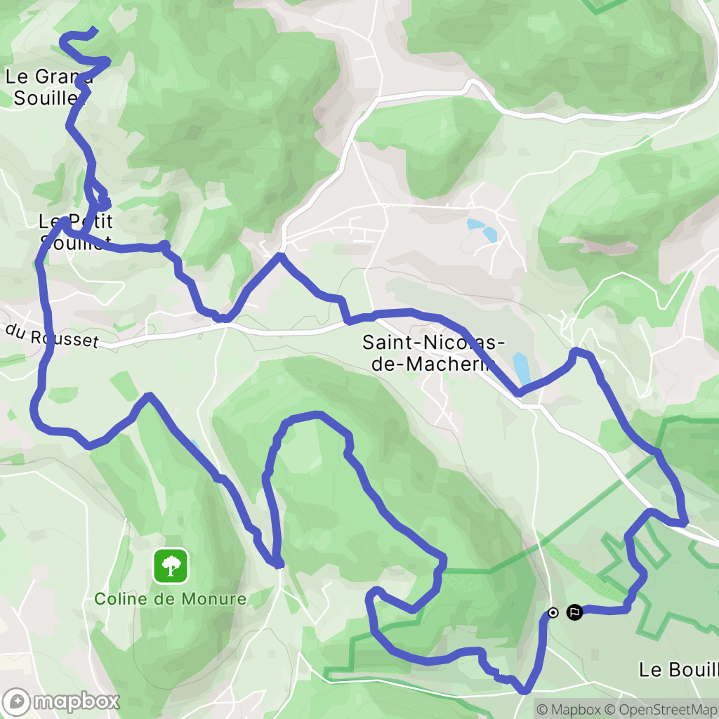 Saint-Étienne-de-Crossey : carte du parcours de randonnée - France