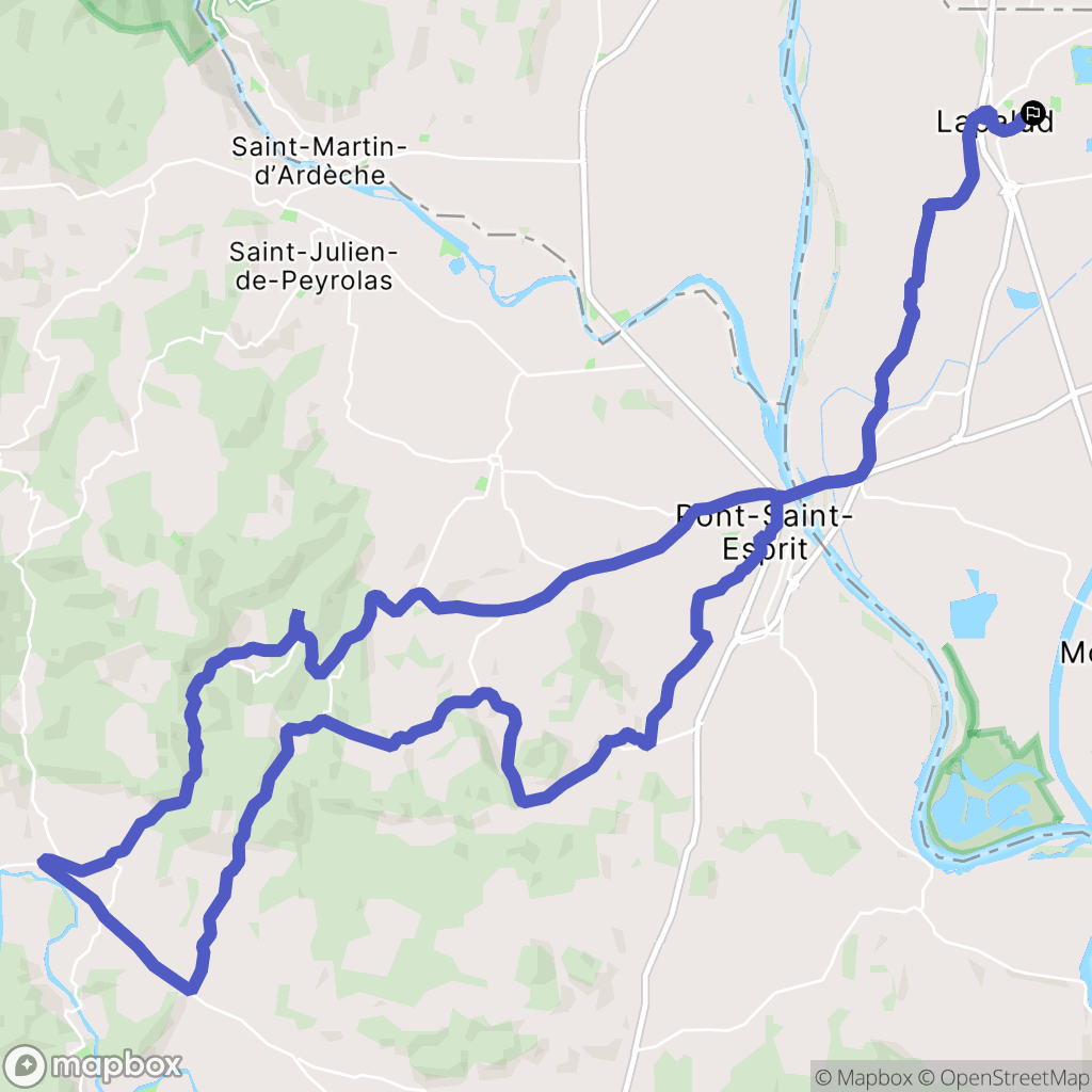 Lapalud : carte du parcours de randonnée - France