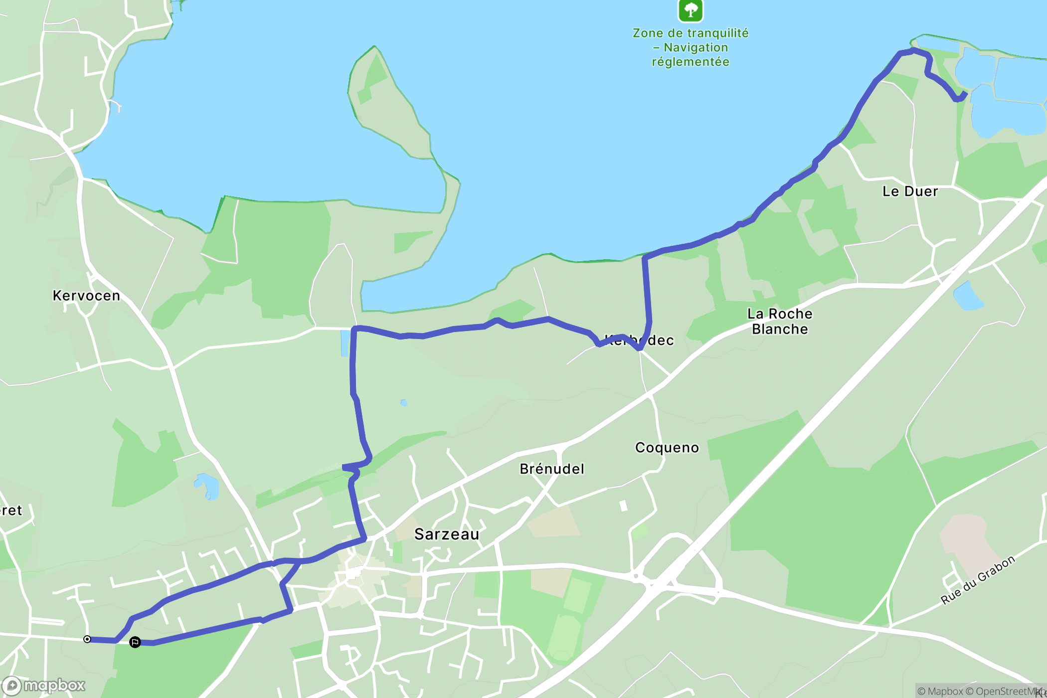 Sarzeau : carte du parcours de randonnée - France