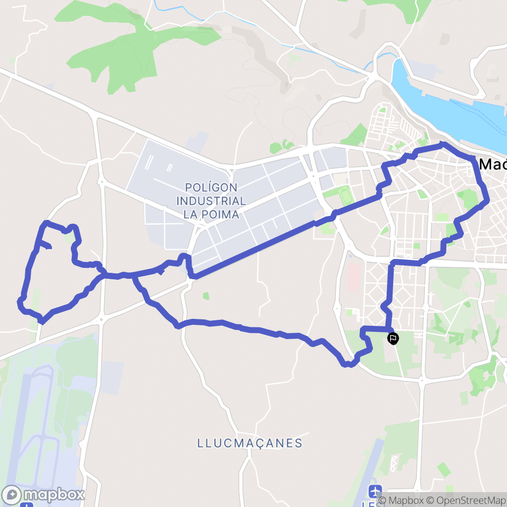 Maó : carte du parcours de randonnée - Spain