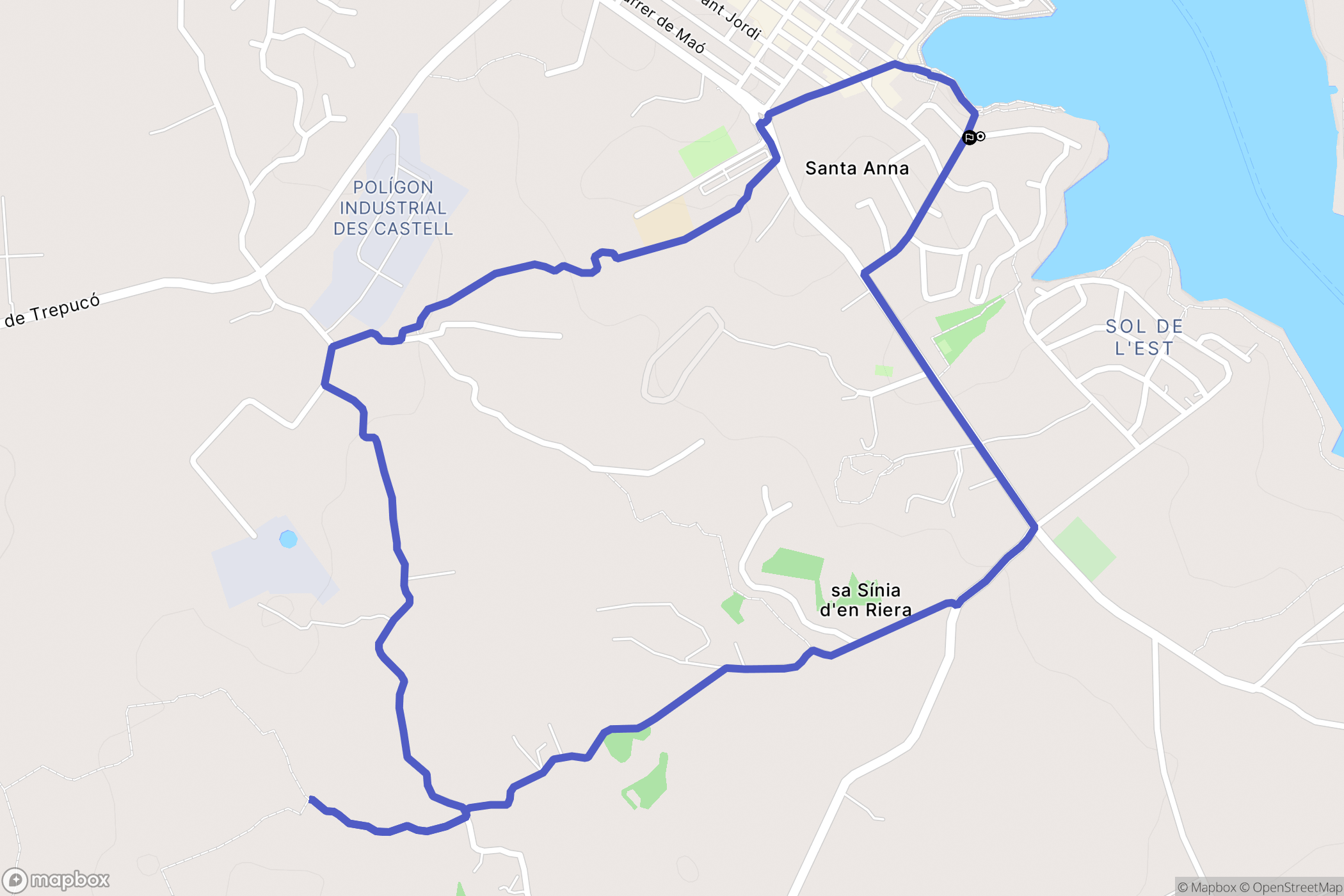 Santa Ana : carte du parcours de randonnée - Spain