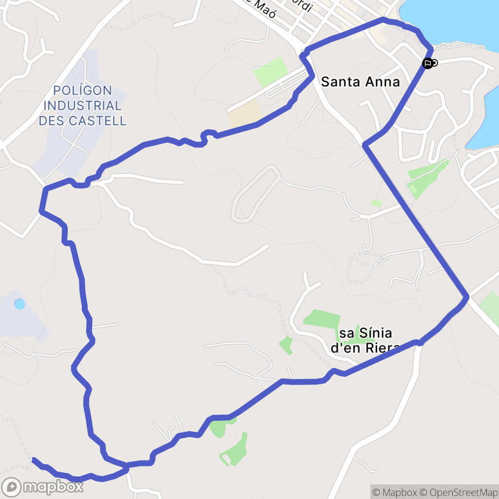 Santa Ana : carte du parcours de randonnée - Spain