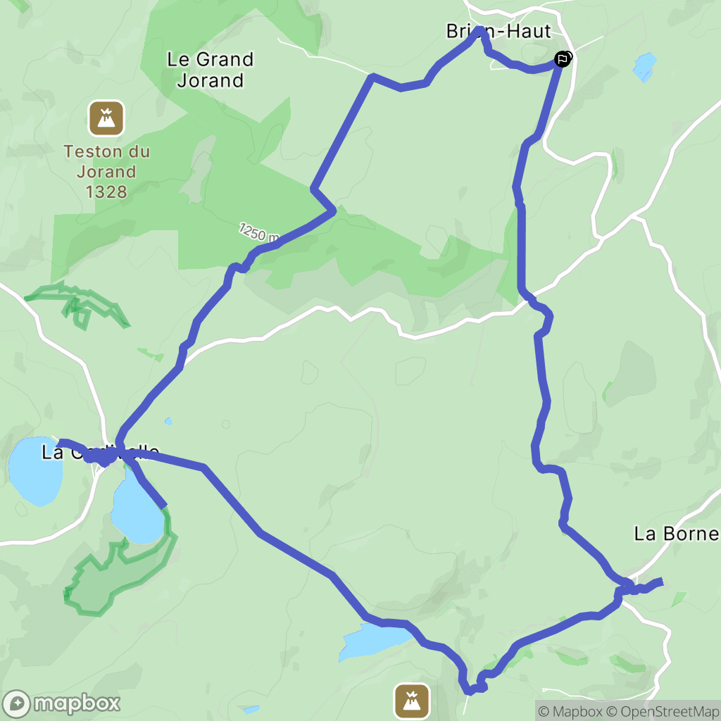Compains : carte du parcours de randonnée - France