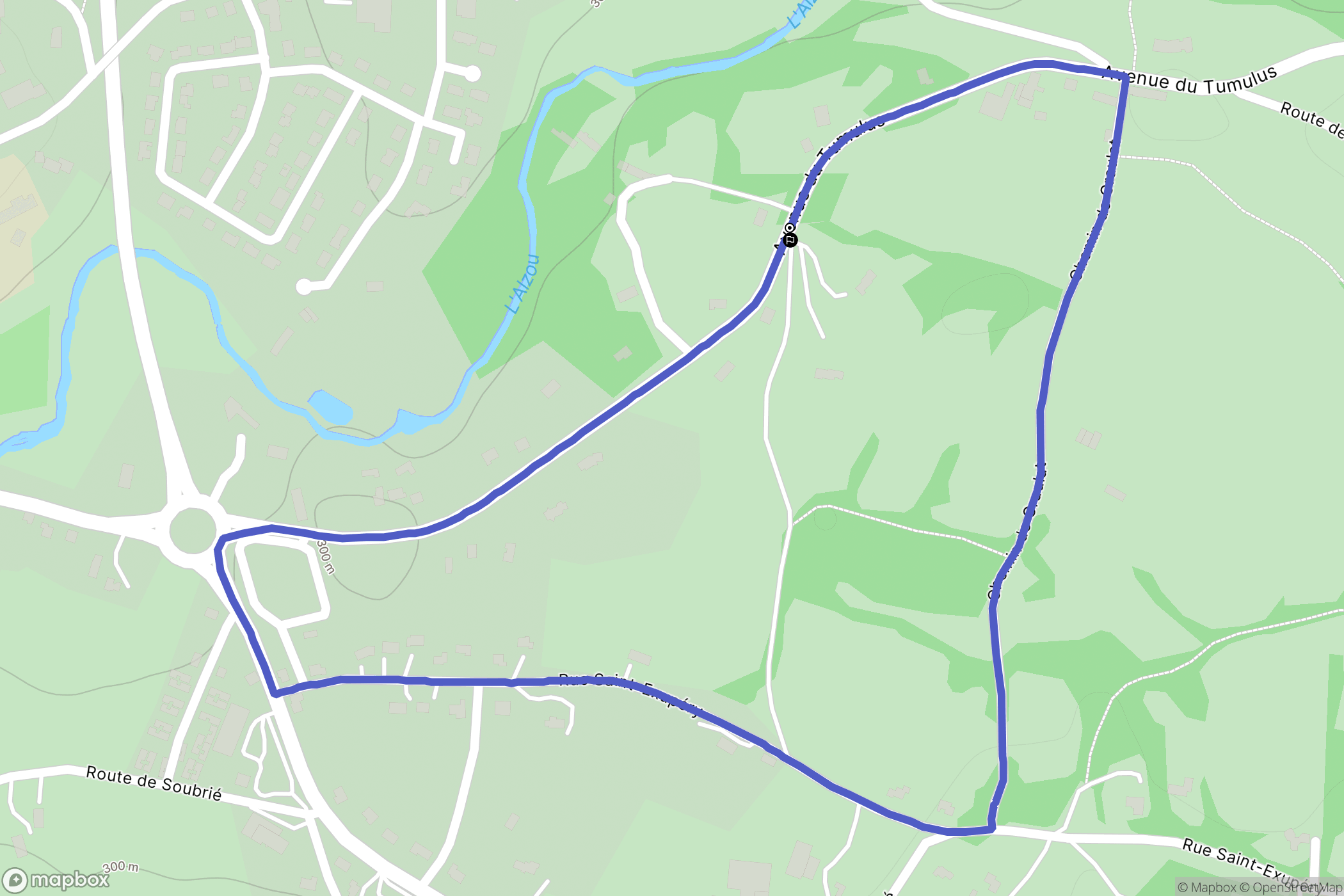 Gramat : carte du parcours de randonnée - France