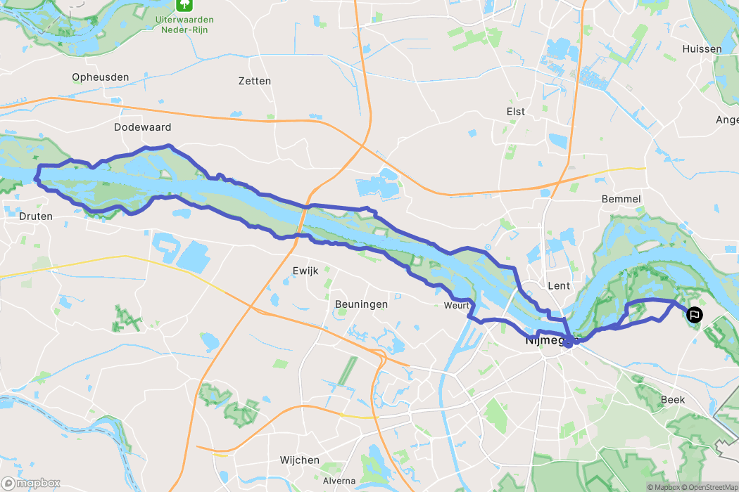 Ooij: routekaart voor buitenactiviteiten - Netherlands