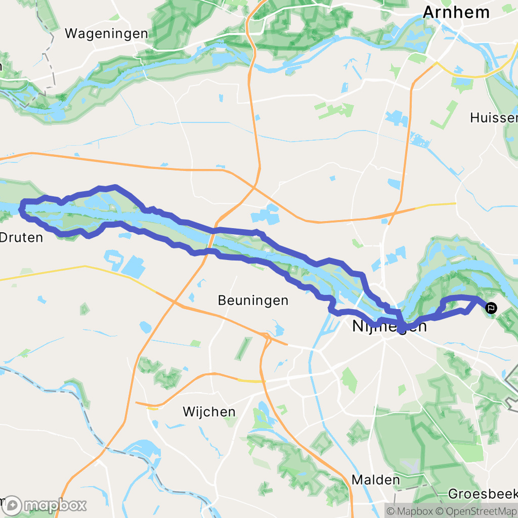 Ooij: routekaart voor buitenactiviteiten - Netherlands