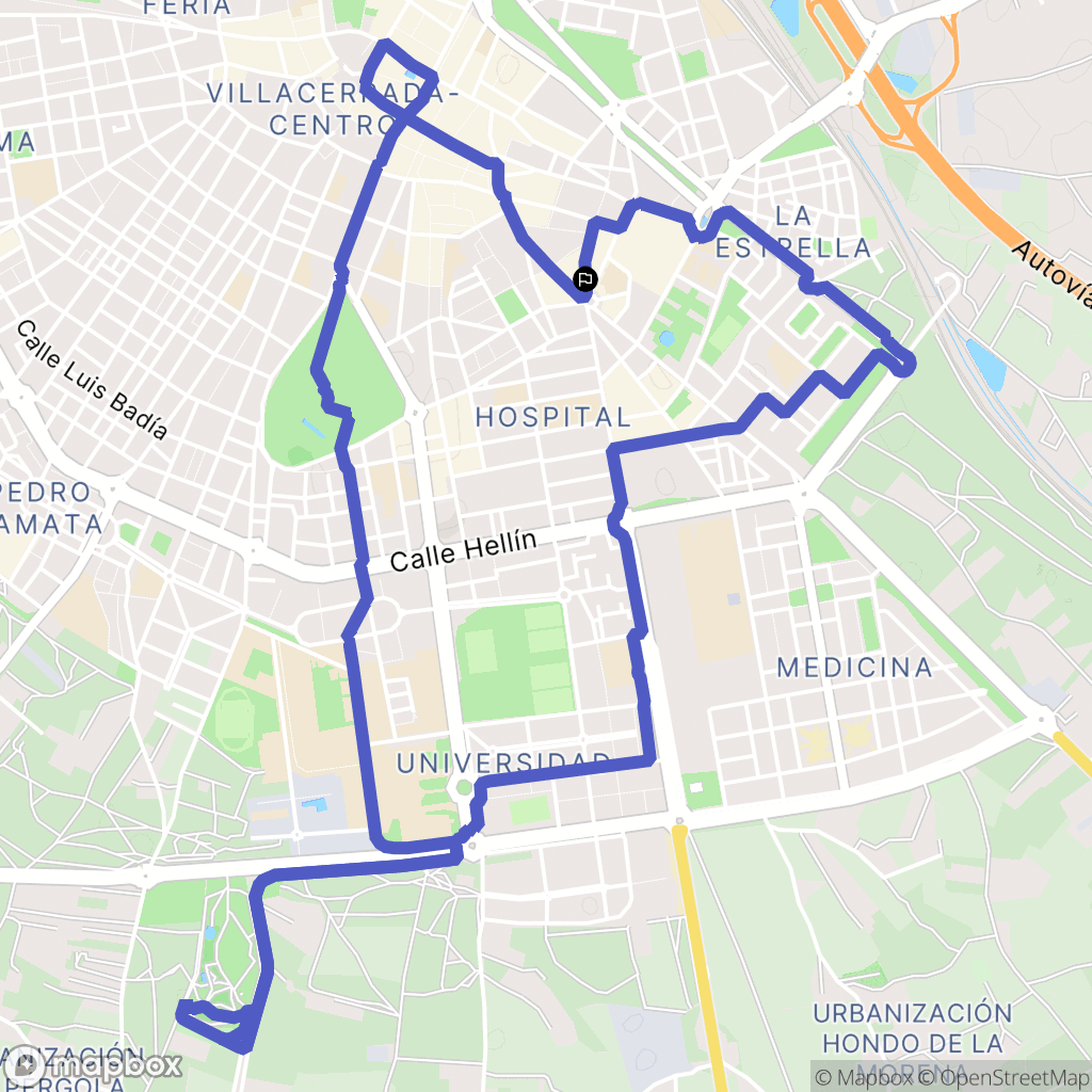 Albacete : carte du parcours de randonnée - Spain