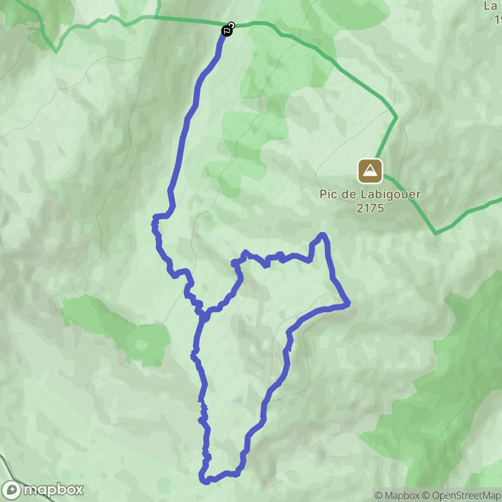 Accous : carte du parcours de randonnée - France