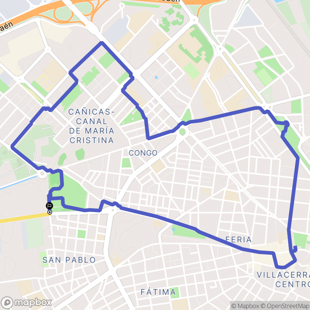Albacete : carte du parcours de randonnée - Spain