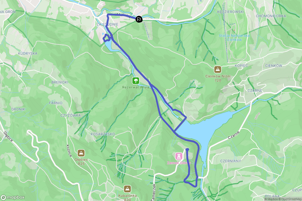 Wisła: mapa trasy - Poland