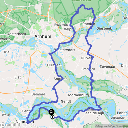Ooij: routekaart voor buitenactiviteiten - Netherlands