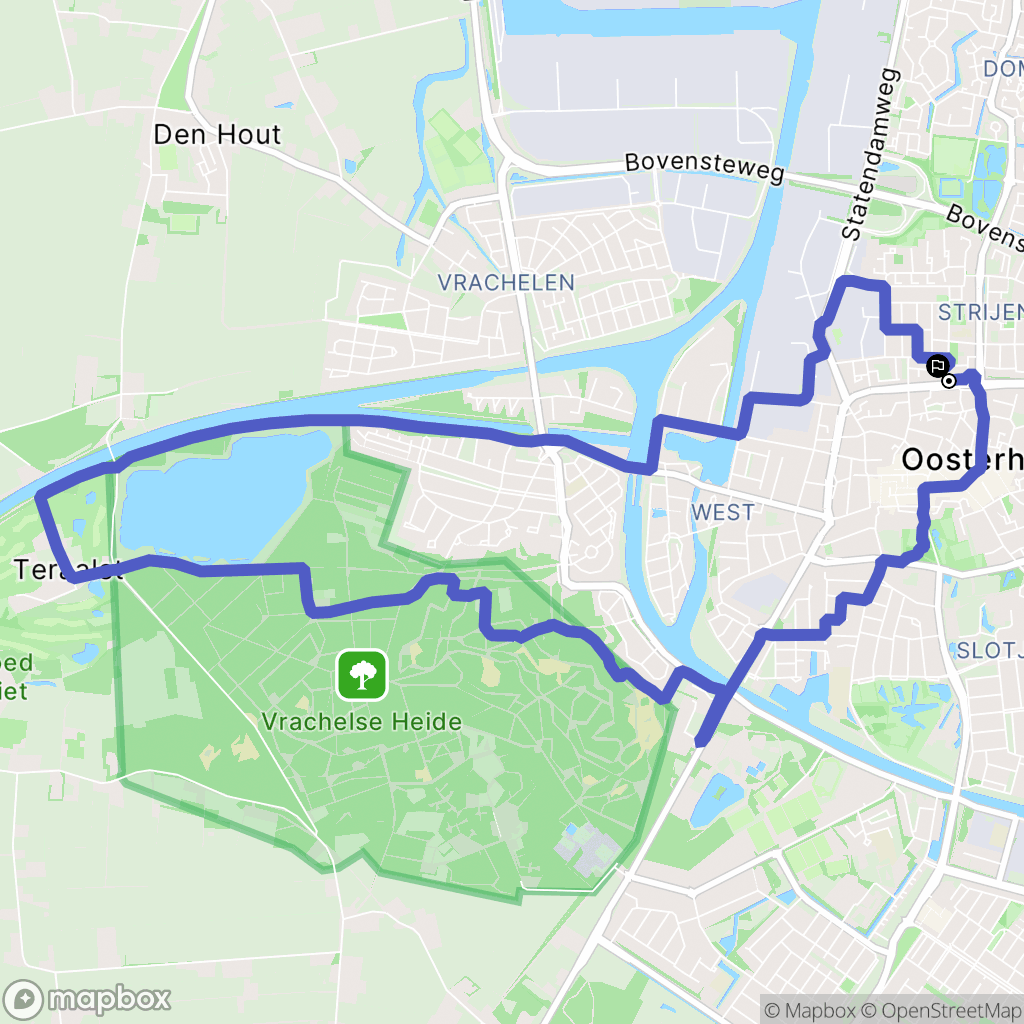 Oosterhout: routekaart voor buitenactiviteiten - Netherlands
