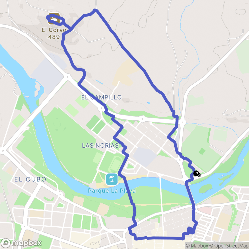 Logroño : carte du parcours de randonnée - Spain