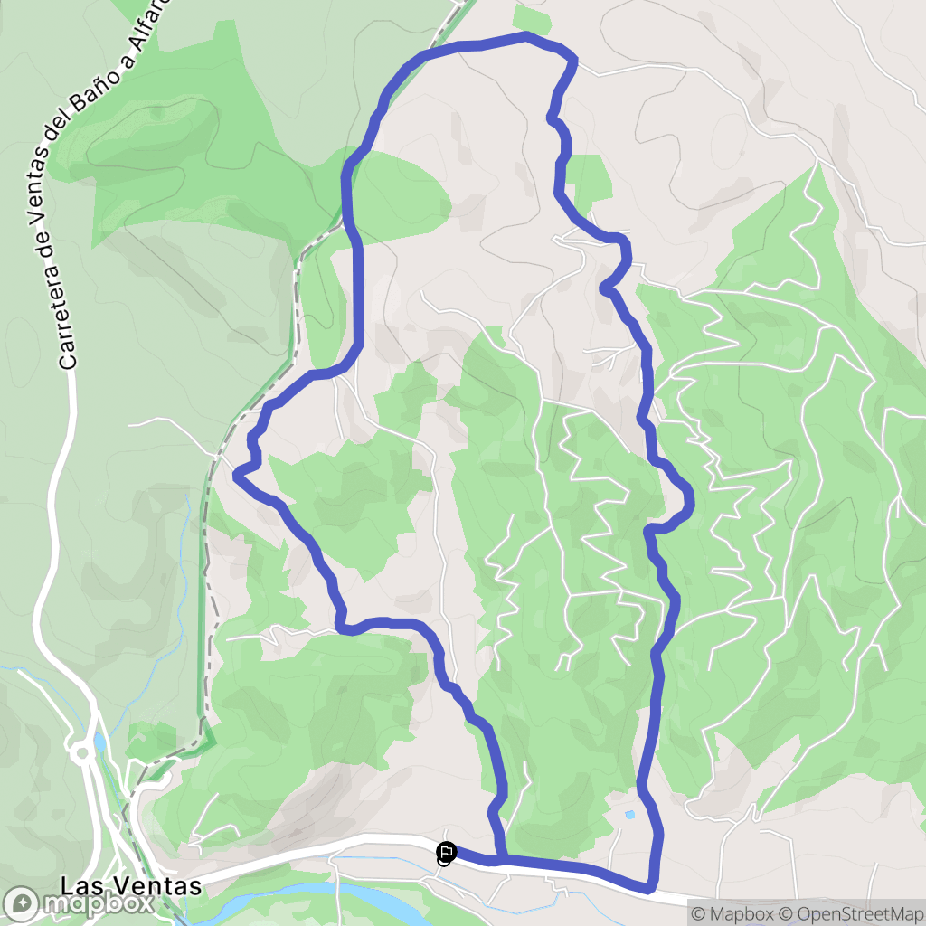 Baños de Fitero : carte du parcours de randonnée - Spain