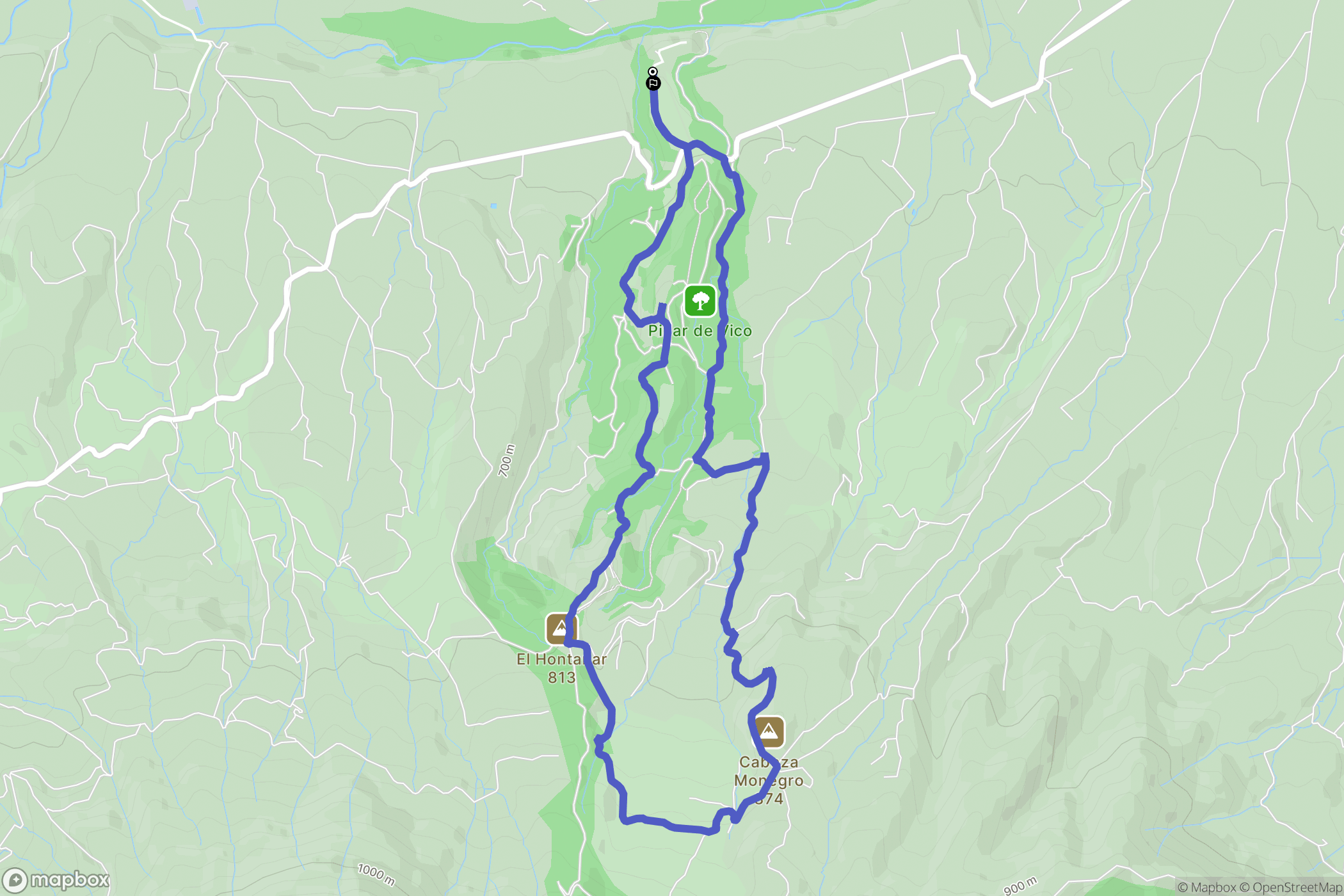 Arnedo : carte du parcours de randonnée - Spain