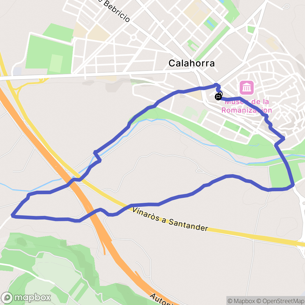 Calahorra : carte du parcours de randonnée - Spain