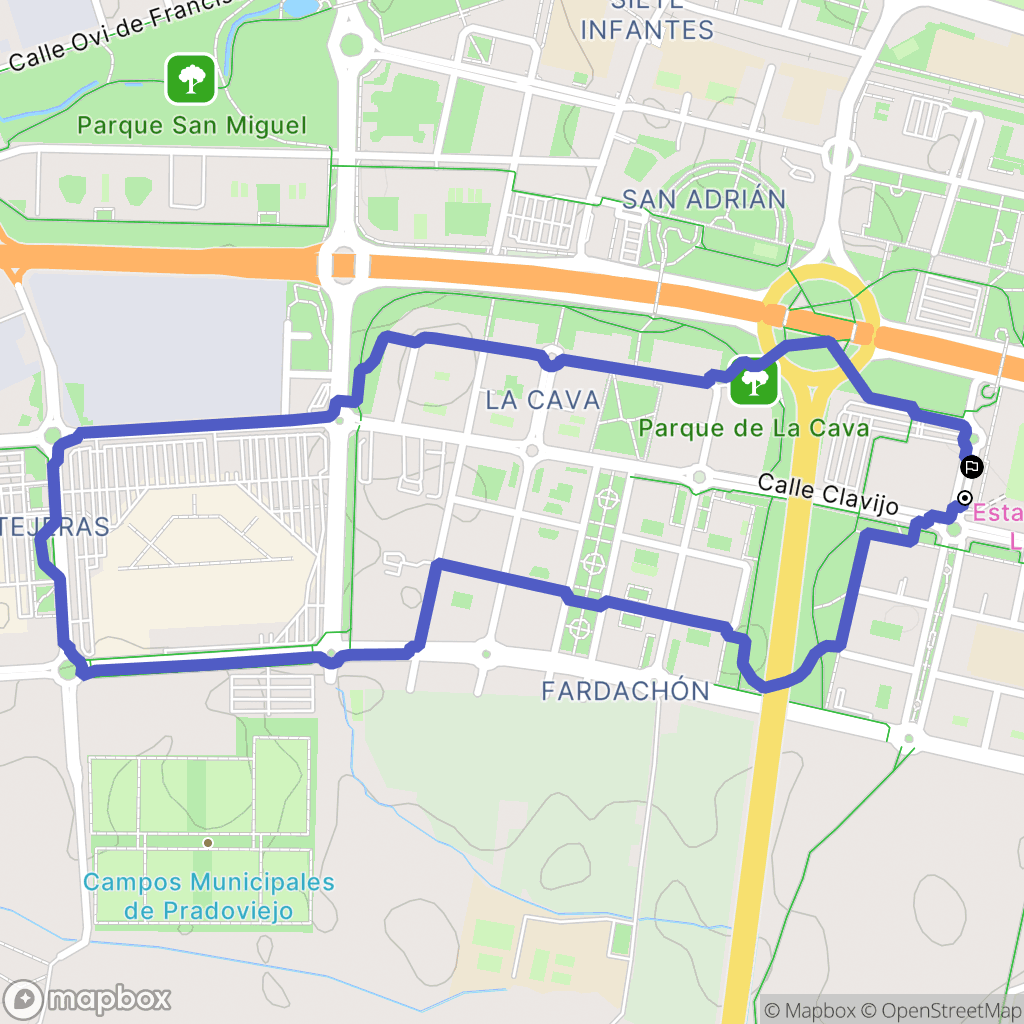 Logroño : carte du parcours de randonnée - Spain
