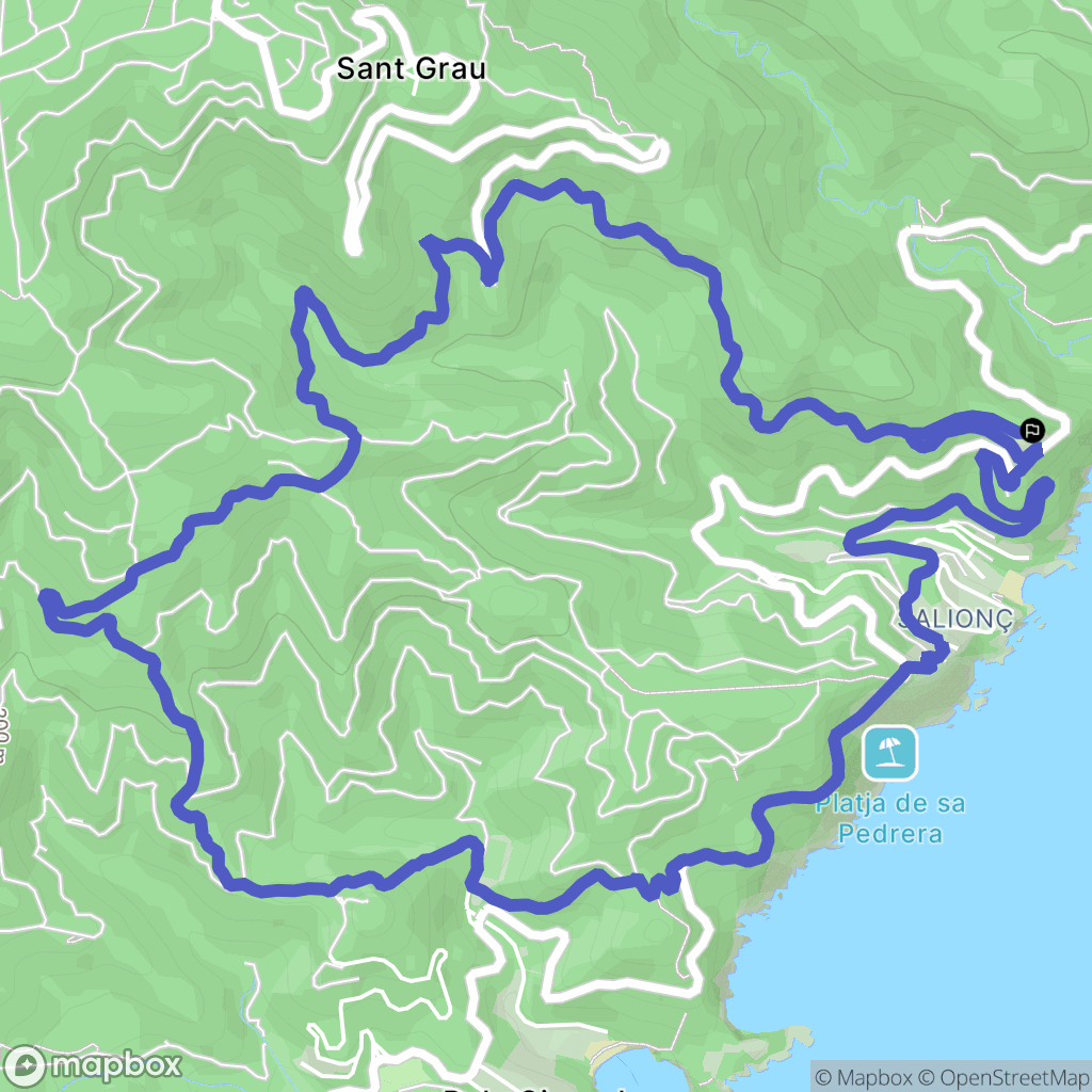 Tossa de Mar : carte du parcours de randonnée - Spain
