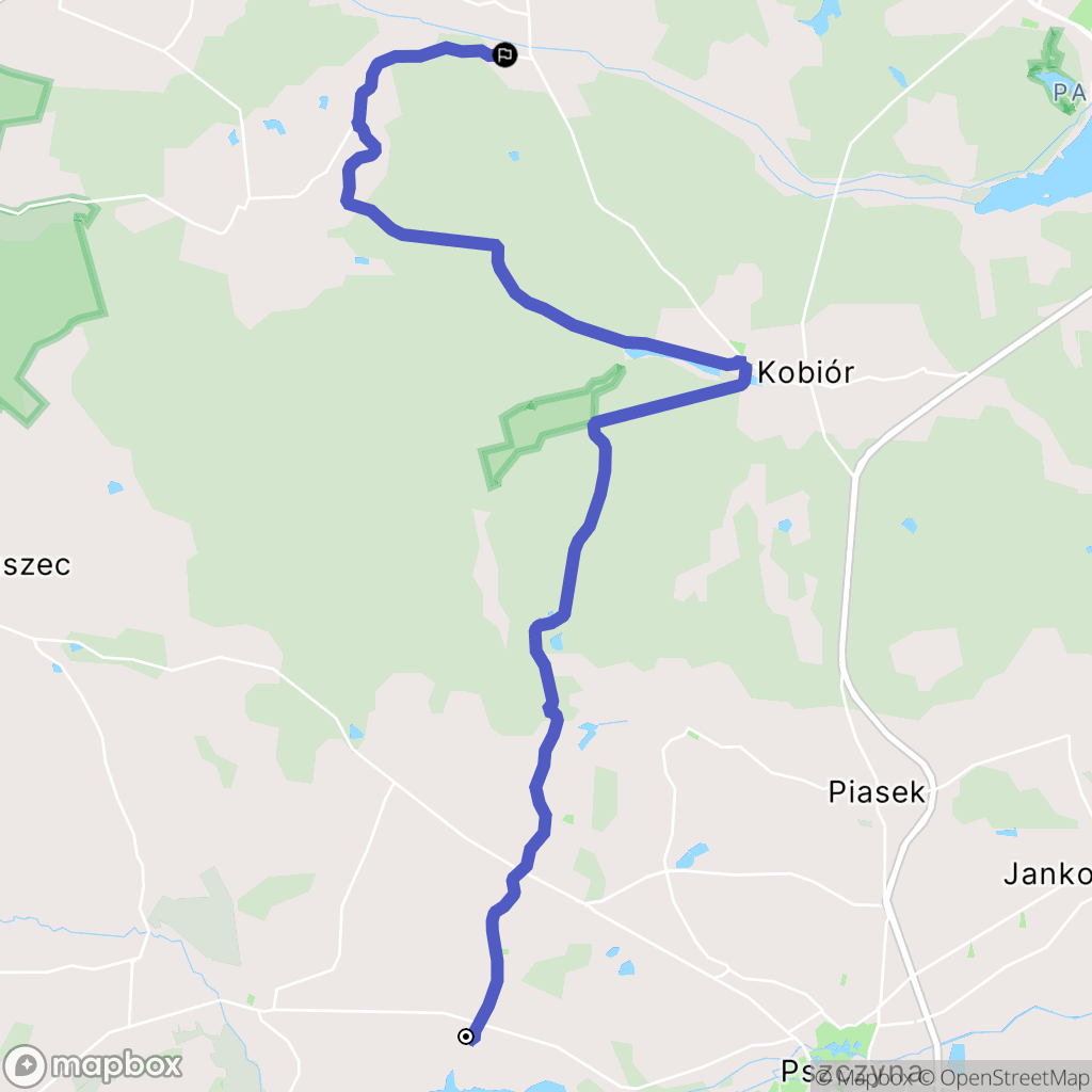 Poręba: mapa trasy - Poland