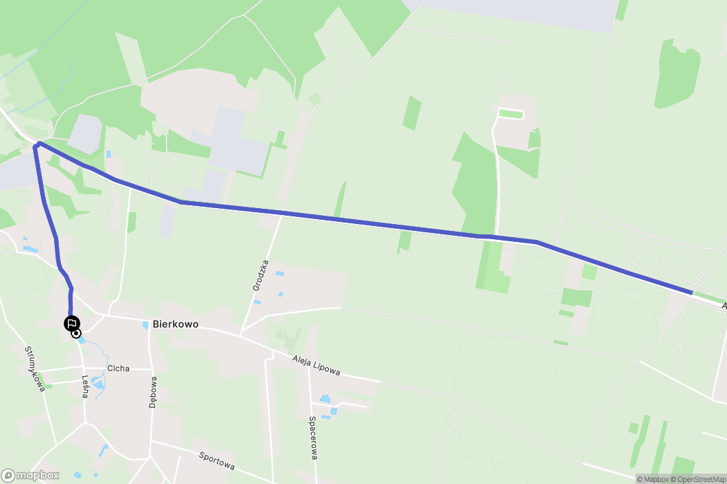Bierkowo: mapa trasy - Poland