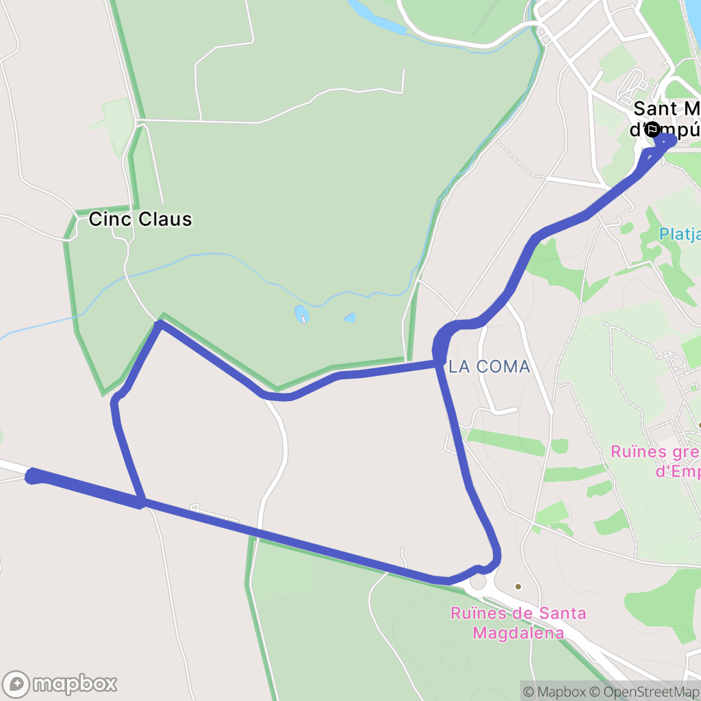 L'Escala : carte du parcours de randonnée - Spain