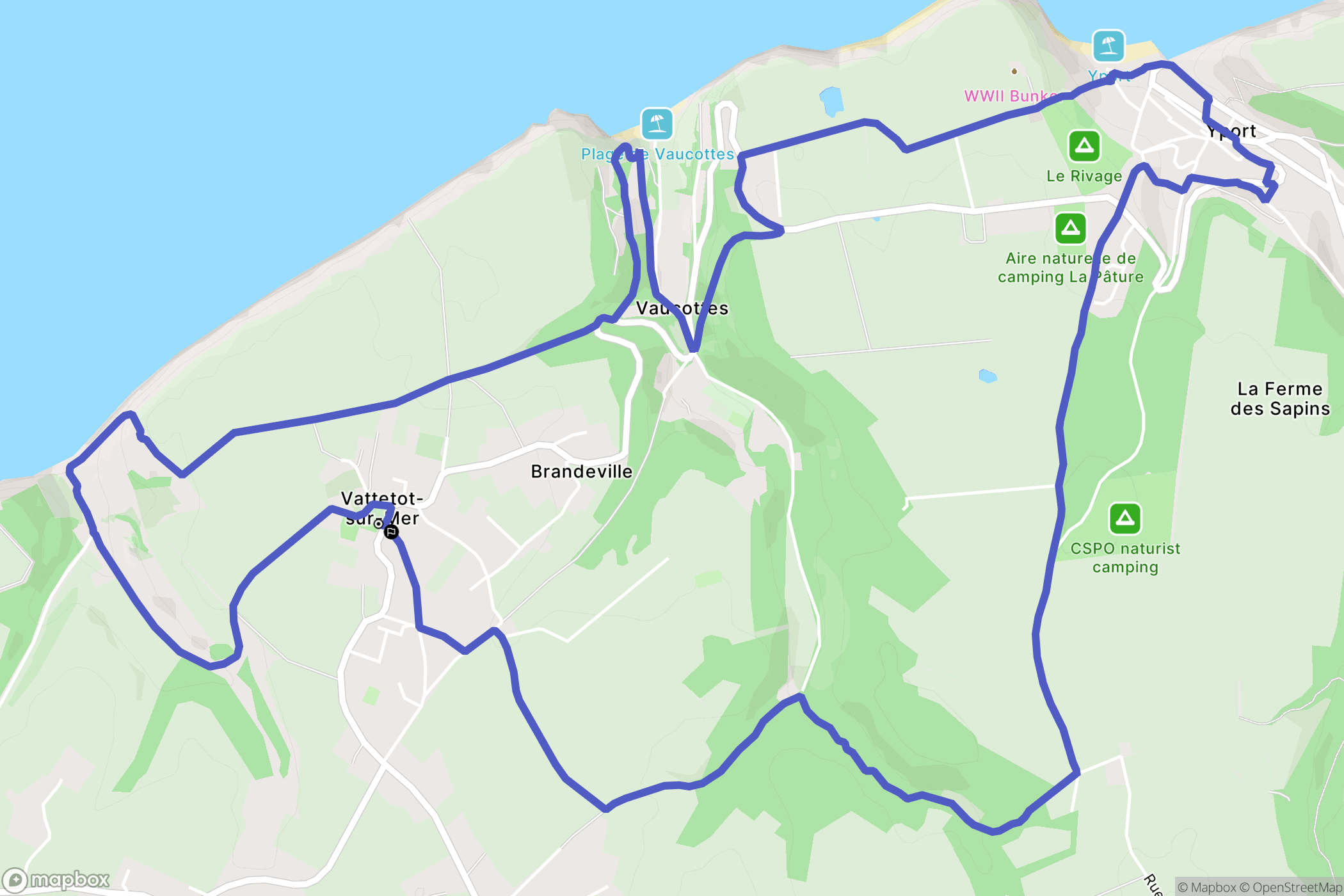 Vattetot-sur-Mer: routekaart voor buitenactiviteiten - France