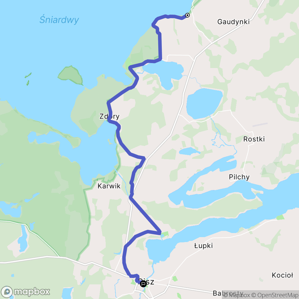 Nowe Guty: mapa trasy - Poland