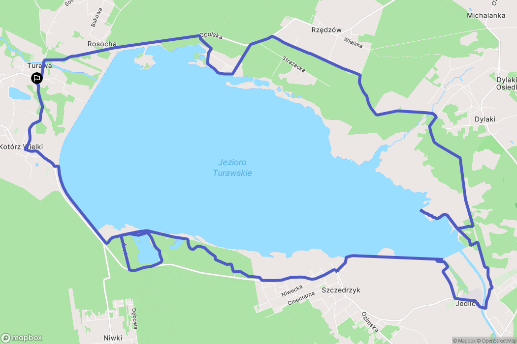 Turawa: mapa trasy - Poland