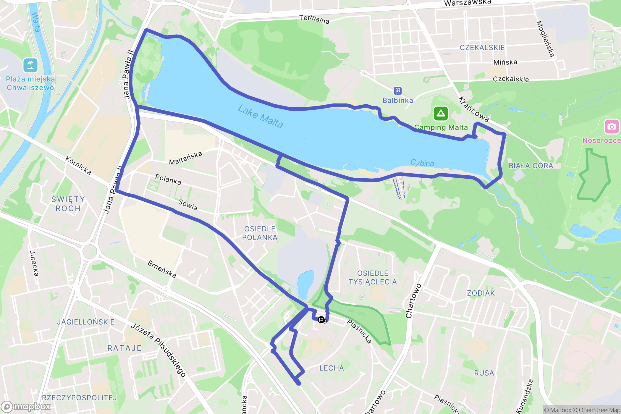 Poznań: mapa trasy - Poland