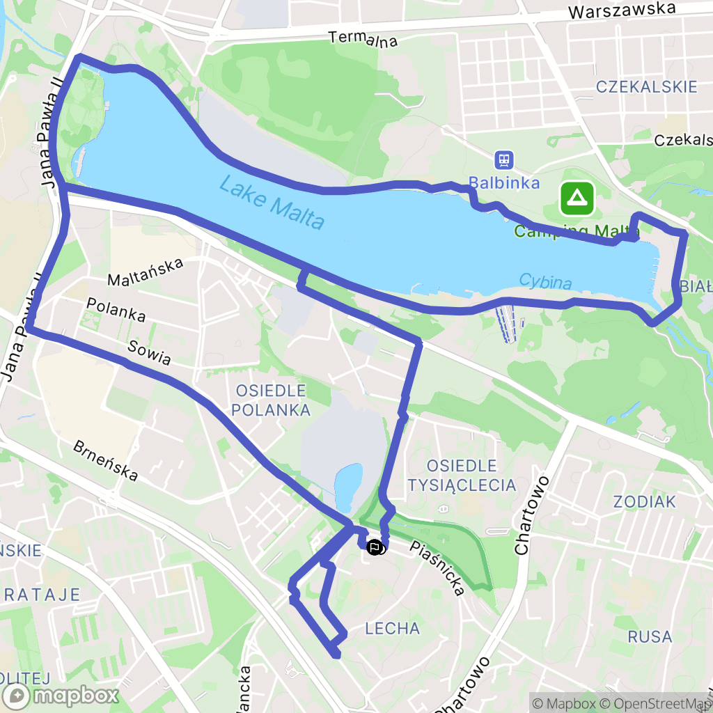 Poznań: mapa trasy - Poland