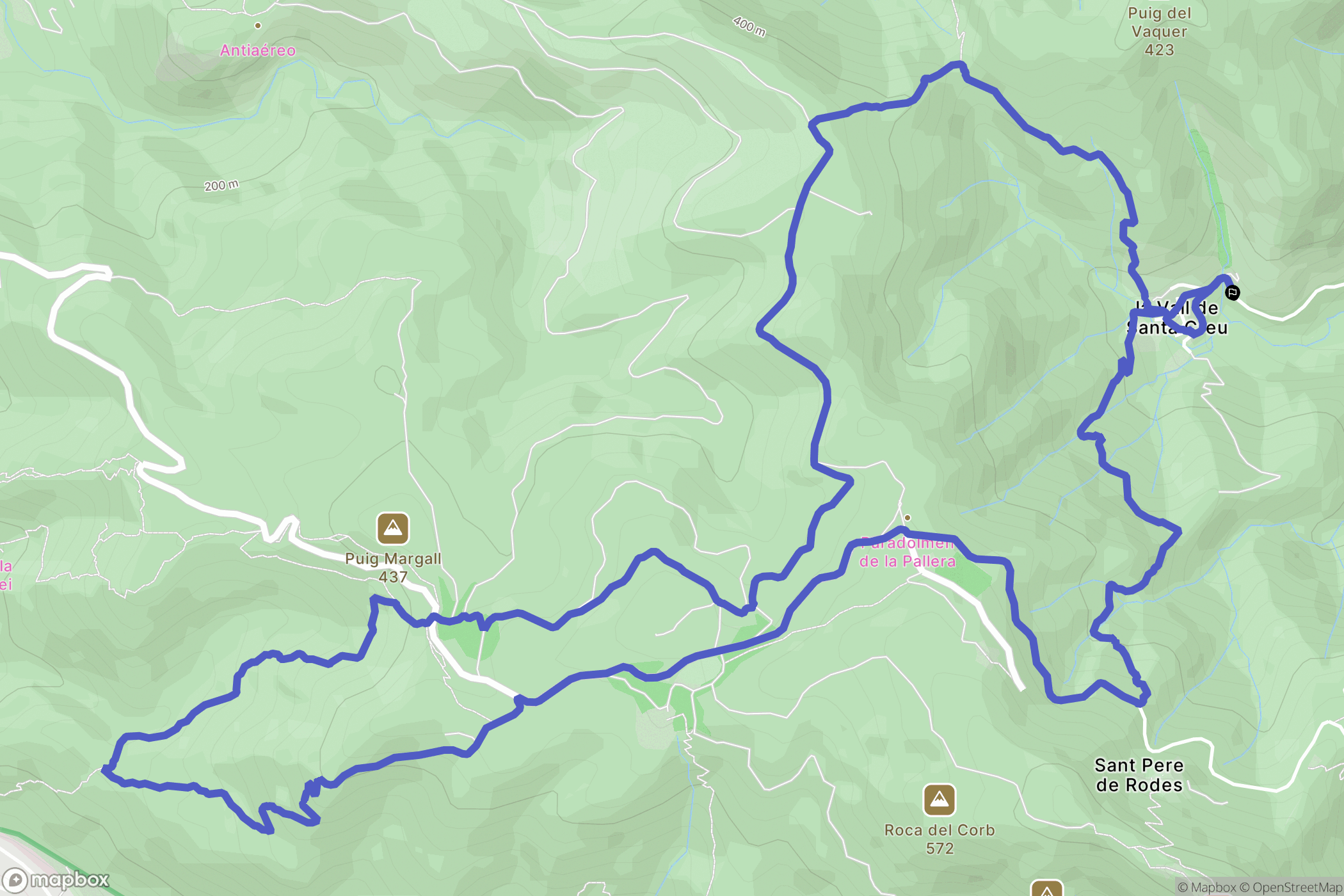 El Port de la Selva : carte du parcours de randonnée - Spain