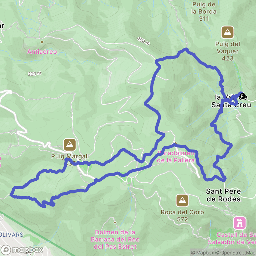 El Port de la Selva : carte du parcours de randonnée - Spain