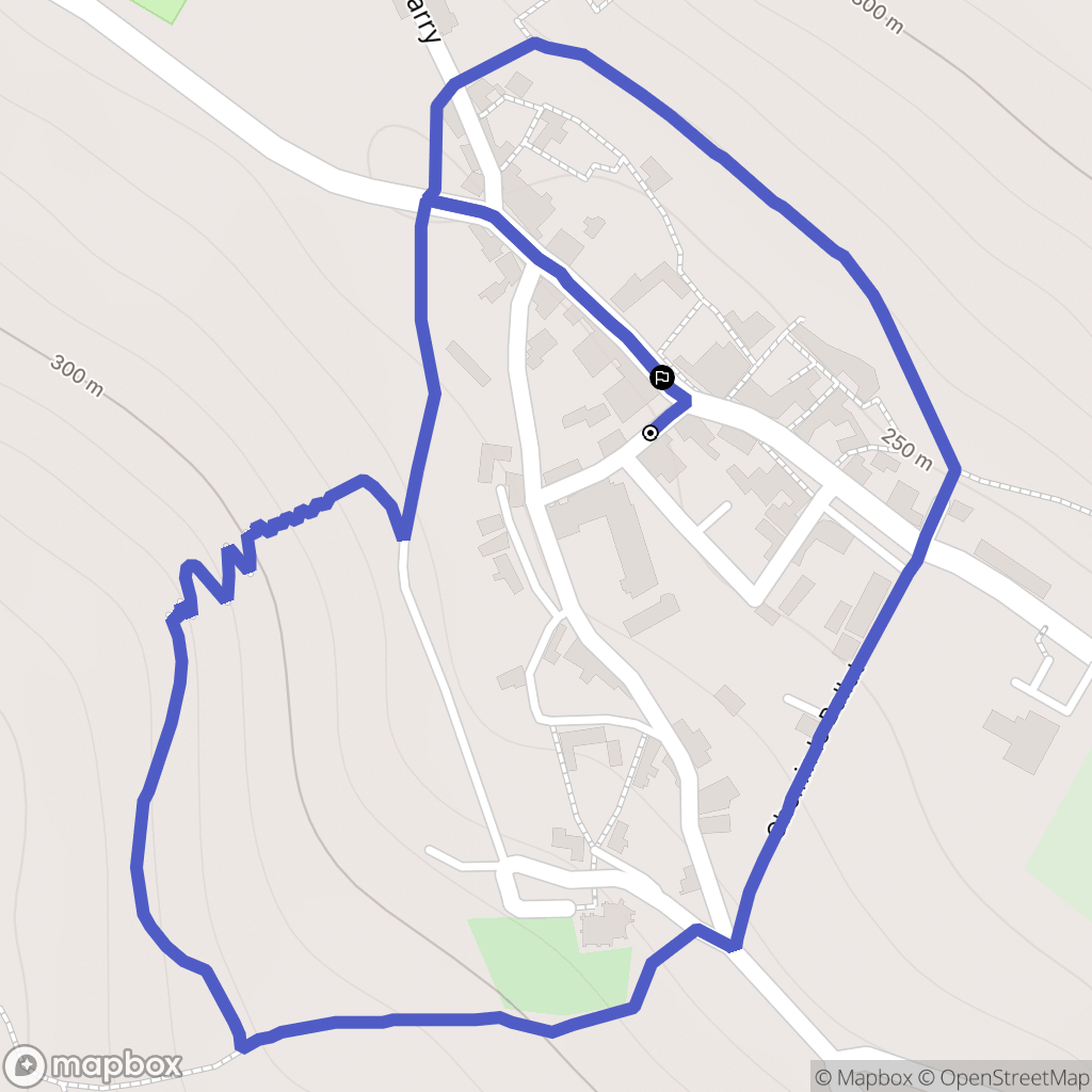 Fons : carte du parcours de randonnée - France