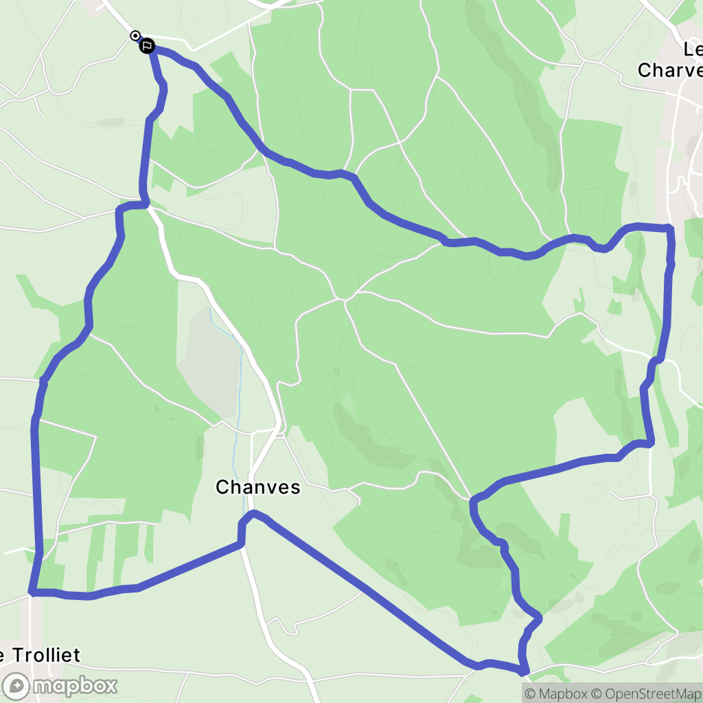 Leyment : carte du parcours de randonnée - France