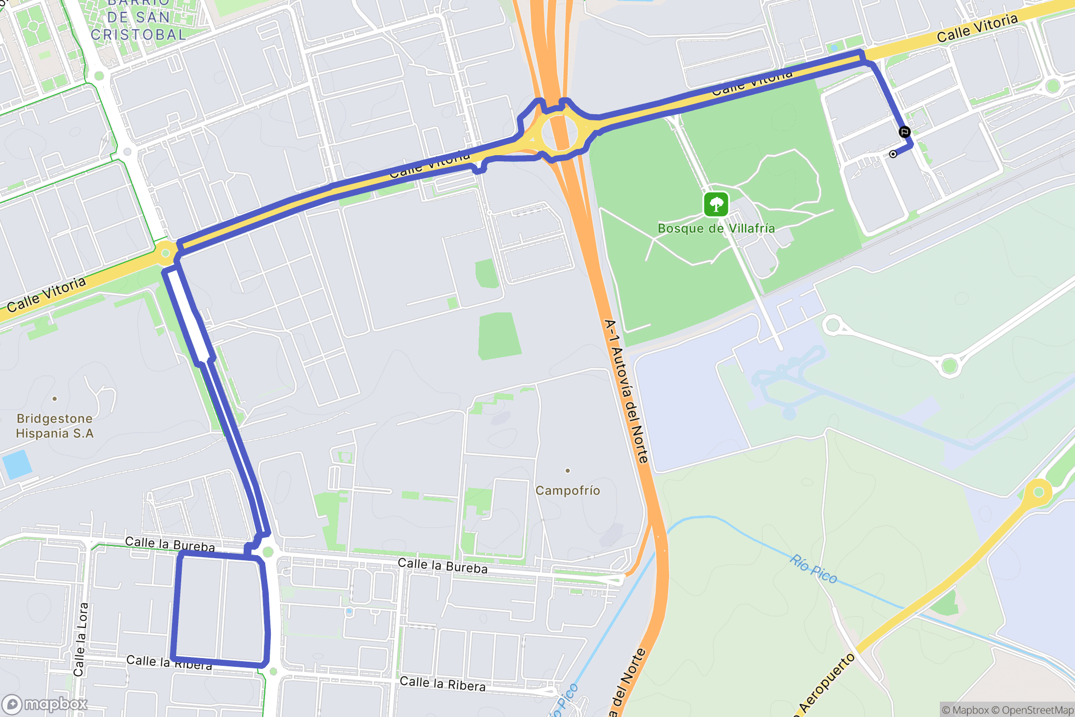 Burgos : carte du parcours de randonnée - Spain