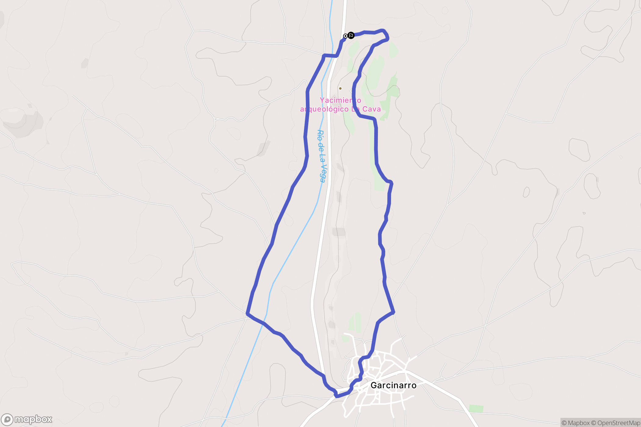 Garcinarro : carte du parcours de randonnée - Spain
