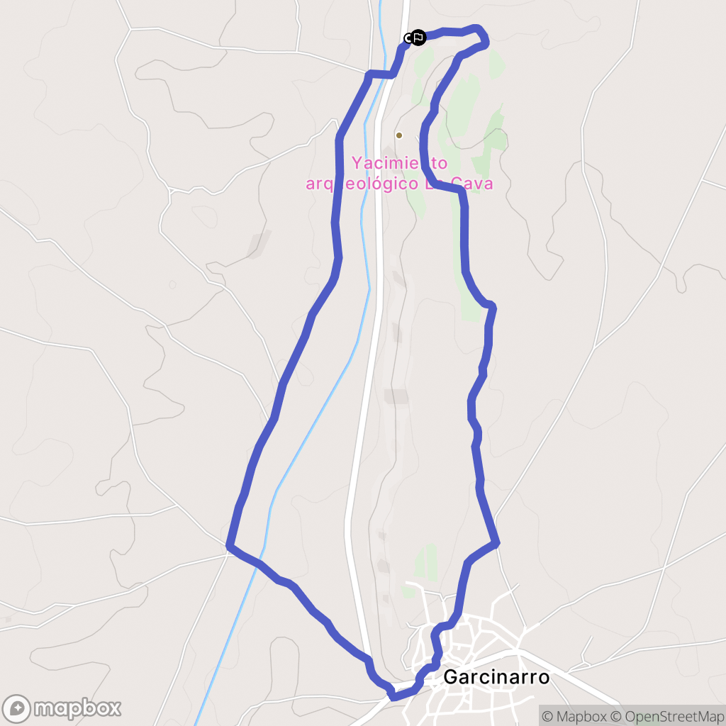 Garcinarro : carte du parcours de randonnée - Spain