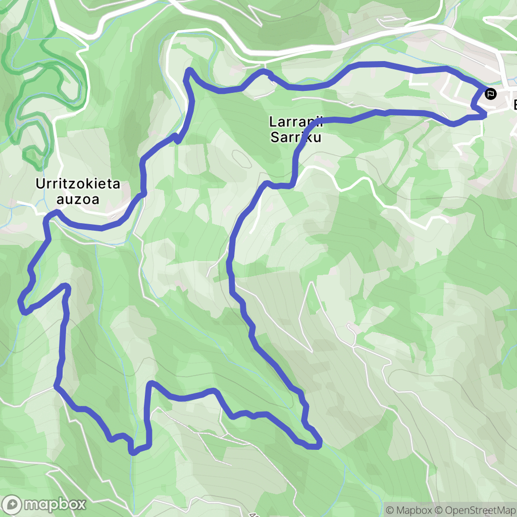Echalar : carte du parcours de randonnée - Spain