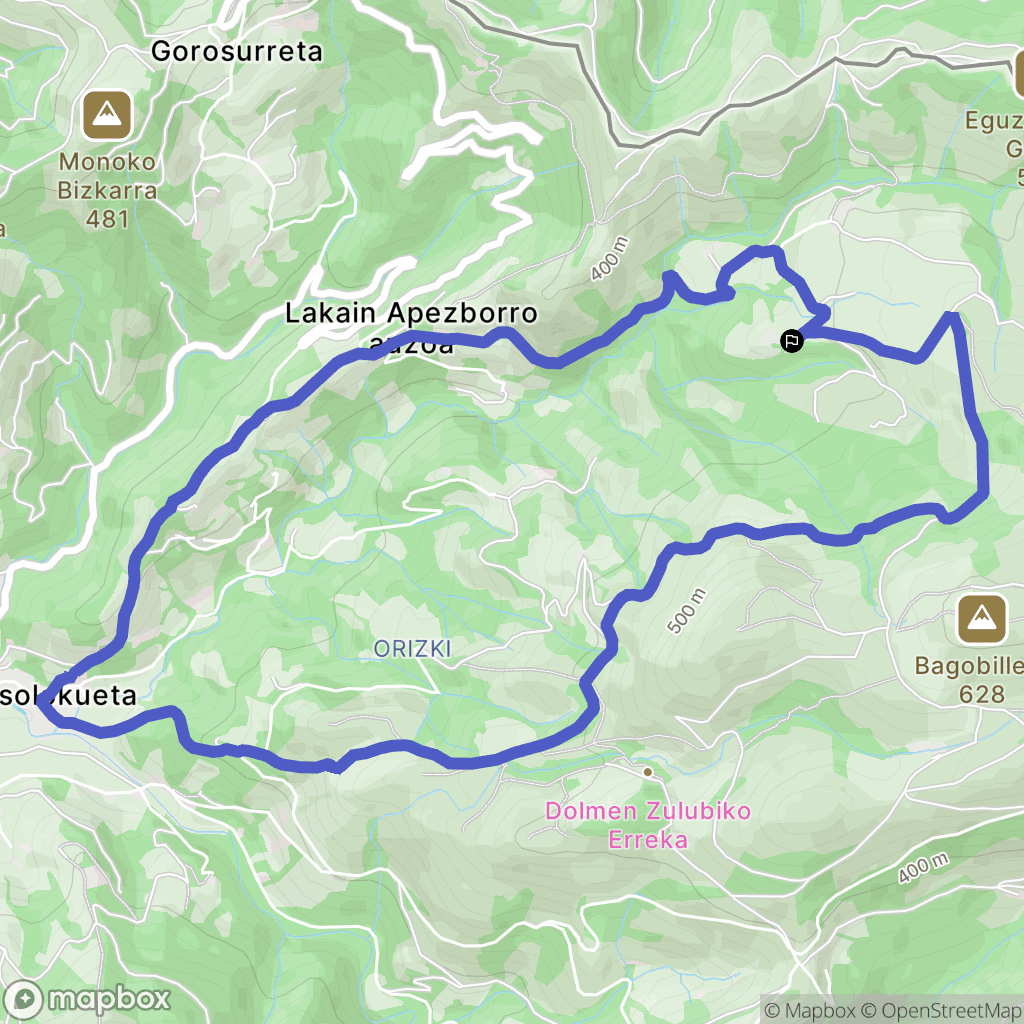  : carte du parcours de randonnée - Spain