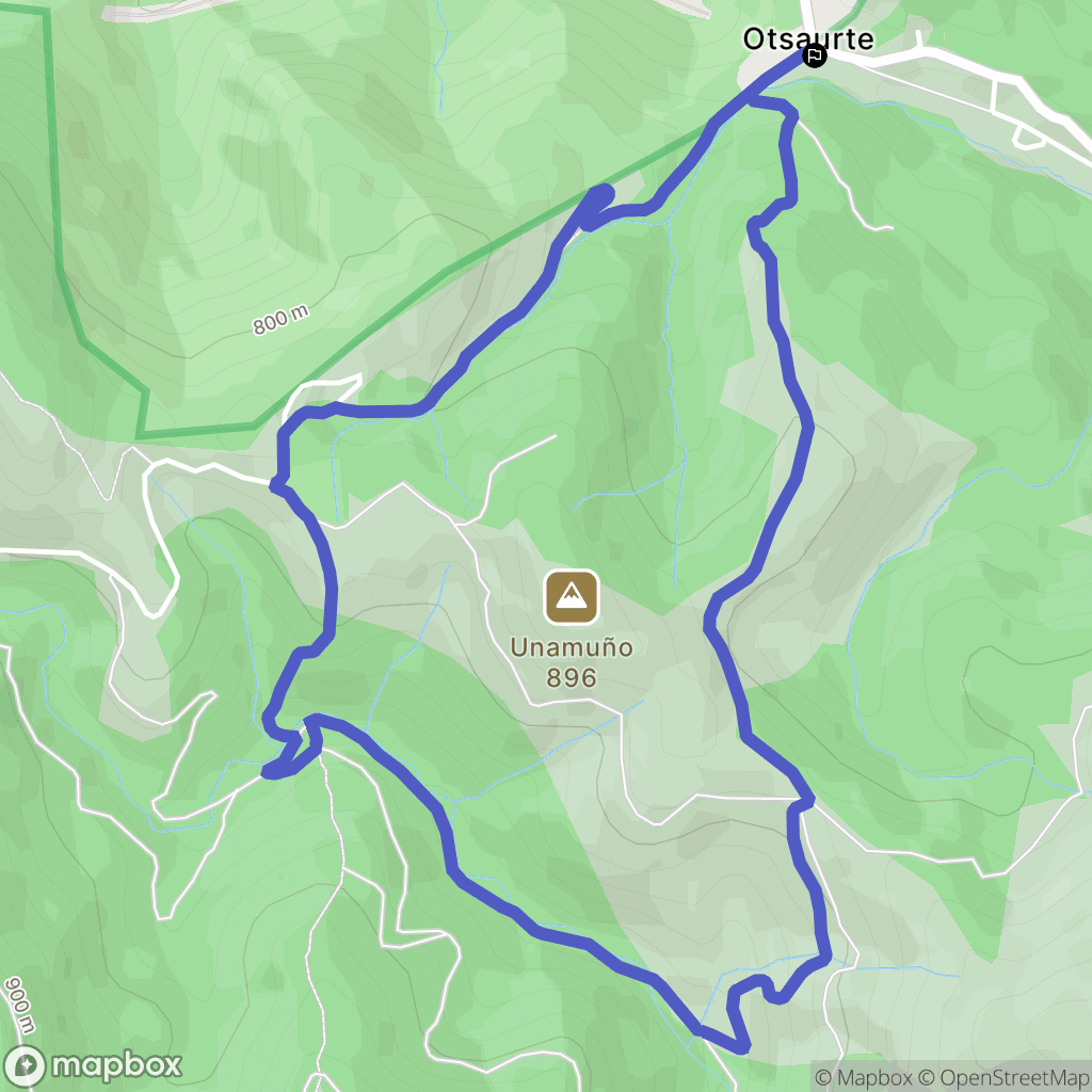 Zegama : carte du parcours de randonnée - Spain