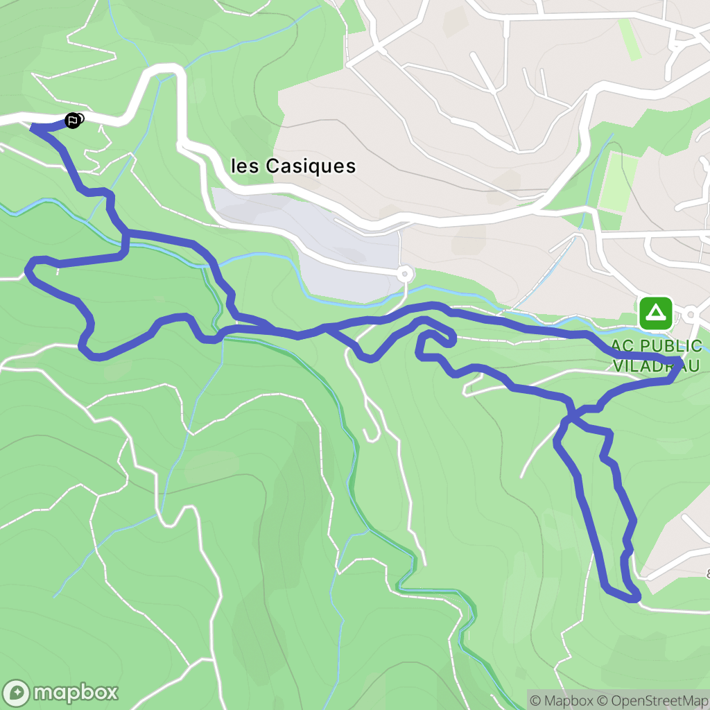 Viladrau : carte du parcours de randonnée - Spain