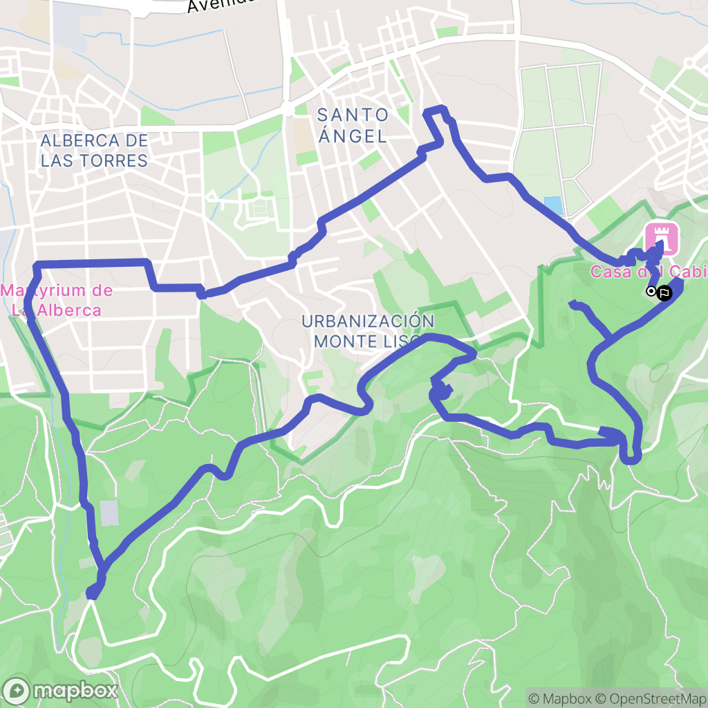 Murcia : carte du parcours de randonnée - Spain