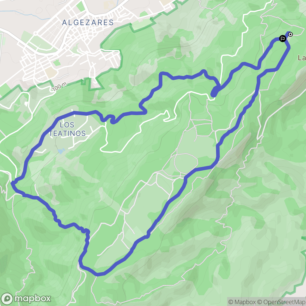 Garres y Lages : carte du parcours de randonnée - Spain