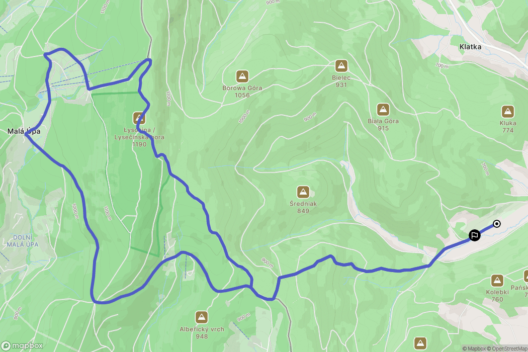 Jarkowice: mapa trasy - Poland