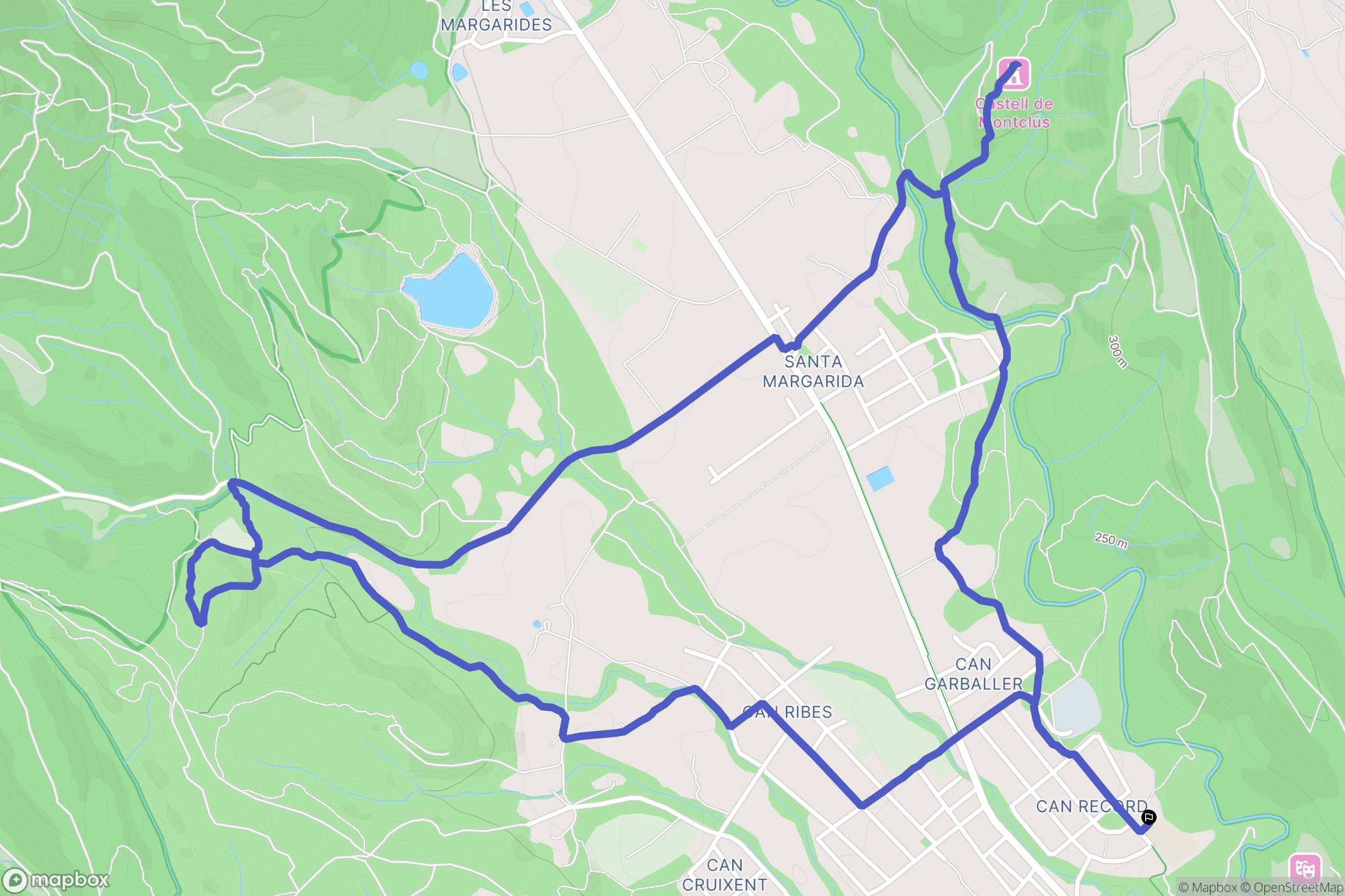 Sant Esteve de Palautordera : carte du parcours de randonnée - Spain