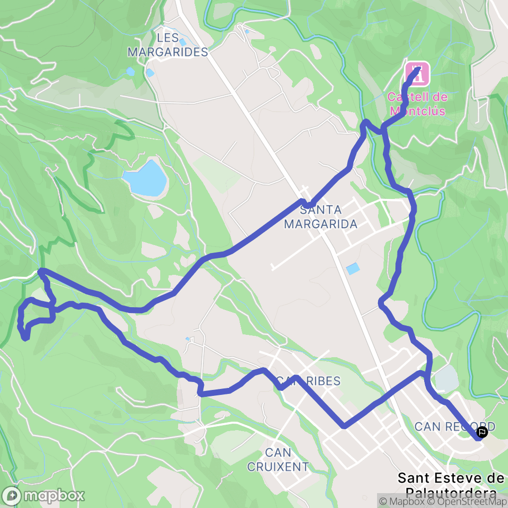 Sant Esteve de Palautordera : carte du parcours de randonnée - Spain